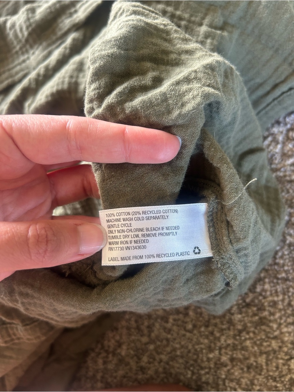 [Universal Thread] Olive Green Gauze Midi Dress Tiered - Picture 2 of 9
